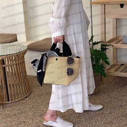 High Qualty Woven Bag Summer Beach Bag Vintage Bag Bucket Bag Magnetic Buckle Fashion Straw Bag Holiday Bag Casual Bag Handbag Shoulder Bag stylisheendibags