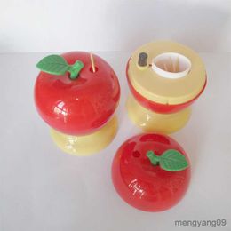 2pcs Toothpick Holders Automatic Toothpick Holder Press Type Fruit Apple Shape Toothpick Box R230802