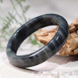 Bangle Blue And White Jade Women Fine Jewellery Accessories Genuine Chinese Hetian Jades Nephrite Bangles For Girlfriend Mom Gifts