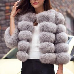 Women's Fur Fluffy Mink Coats Women 2023 Autumn Winter Top Fashion White Faux Coat Elegant Thick Warm Jackets For