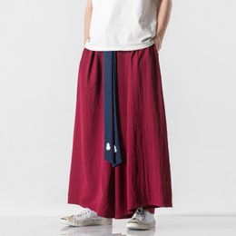 Men's Pants Summer Hanfu And Women's Lovers' Chinese Style Straight Tube Loose Wide Leg Improved K133 / P85