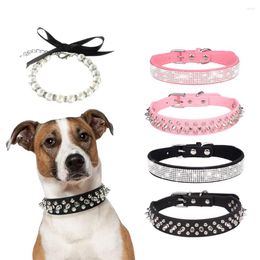 Dog Collars 3 Pcs Anti-Bite Spiked Studded Pet Collar Size Adjustable Personalised Set For Small Medium Large Dogs