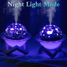 Humidifiers Air Humidifier Aroma Diffuser Electric Water Mist Maker for Office Room Home Car Plant Purifier with Changeable LED Night Light R230802