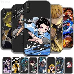 Cell Phone Cases Demon Slayer Kamado Zenitsu For Xiaomi Redmi 9A 9AT Phone Case Soft Coque Back Black Funda Liquid Silicon Silicone Cover L230731