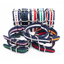 Watch Bands Nylon Strap Thicken Metal Ring Buckle Woven Fabric Band Women Men Bracelet Universal 18mm 20mm 22mm 24mm