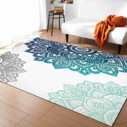 Carpets Mandala Gradient Carpet for Living Room Luxury Home Decorations Sofa Table Large Area Rugs Kitchen Balcony Anti-slip Floor Mat R230802