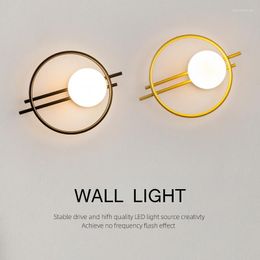 Wall Lamps Modern LED Lamp Glass Ball Fixture For Luxury Living Room Bedroom Bedside Corridor Aisle Els Lighting Decorations