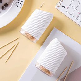 2pcs Toothpick Holders Toothpick Dispenser Toothpick Box Household Toothpick Dustproof Storage Box Kitchen Restaurant Supplies Simple Toothpick Tube