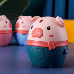 2pcs Toothpick Holders Cute Pig Toothpick Container Automatic Toothpick Dispenser Toothpick Holder Home Decor Table Decoration Toothpick Dispenser