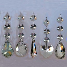 Chandelier Crystal 25pcs Parts Glass Lamp Prisms K9 Suncatcher Prism Hanging Drop Pendants DIY Pendant