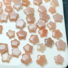 Charms 10pcs Natural Sunstone Star Carving Healing Crystal Gemstone Fashion Jewellery Children DIY Gift 11-17MM