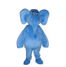 Halloween high quality Blue Elephant Mascot Costume Cartoon Anime theme character Christmas Carnival Party Fancy Costumes Adult