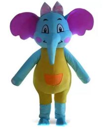 Factory Outlets hot blue beautiful elephant Fancy Dress Cartoon Adult Animal Mascot Costume