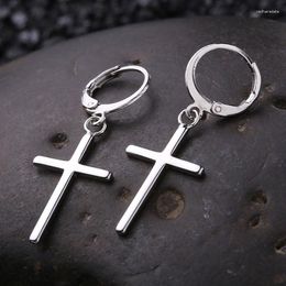 Dangle Earrings 2 Pcs Fashion Men Women Metal Hoop Cross Drop Ear Studs Party Punk Earring Jewellery Long