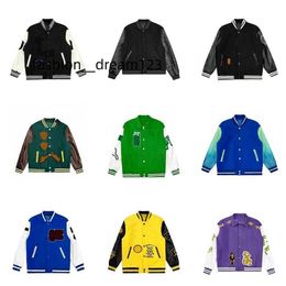 Mens Jackets varsity jacket casual Baseball Coat Couples Letterman outwear coats High Street Casual Print Top S M L XL