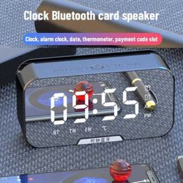 Portable Speakers New Wireless Bluetooth Speaker With Mini Portable Card Mirror Sound Dual Clock Settings For All