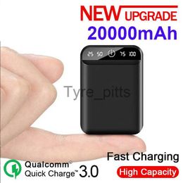 Wireless Chargers Mini Fast Charging Power Bank Portable 20000mAh Charger Two-way Output Digital Display External battery pack for Xiaomi iPhone x0803