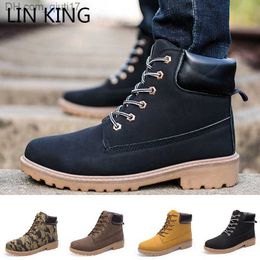 Boots Spring and Autumn Men's Boots Outdoor Ankle Boots Men's Lace up Non slip Boots Unisex Work Sports Shoes Plus Size 46 Zapatos De Hombre Z230803