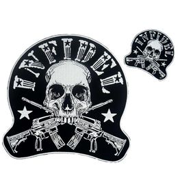 Infidel large punk embroidered iron on backing biker patch badge for jacket jeans275T