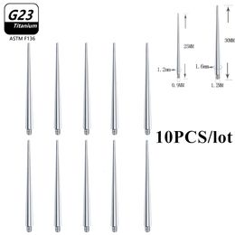 Labret Lip Piercing Jewellery 10pcsLot G23 Puncture Needle Guide Belly Ear Eyebrow Tools Insertion Pin Taper Stretching Tool Accessory 230802