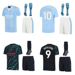 kids kits 23 24 HAALAND football jersey MANS CITIES DE BRUYNE FODEN 2023 2024 GREALISH STERLING soccer jerseys