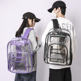 Backpack Transparent Jelly Bag Korean Style Waterproof PVC Amazon Junior Senior High School Student Schoolbag Girls