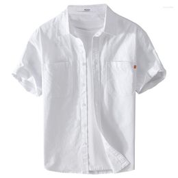 Men's Casual Shirts Summer Japanese Literature And Art Small Fresh Short Sleeve Shirt Trend Half Loose Rest Oxford Textile