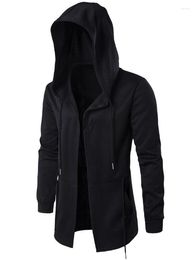 Men's Jackets Windbreaker Cape Hooded Jacket Men Spring Dark Long Cloak Hip Hop Mantle Outwear Moleton Masculino Sleeve Coat 4XL 5XL