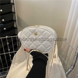 Shoulder Bags 2023 Summer New Small Fragrant Style Women's Bag Trend Fashion Lingge Bag Women's Simple and Small One Shoulder Crossbody Bagstylishhandbagsstore