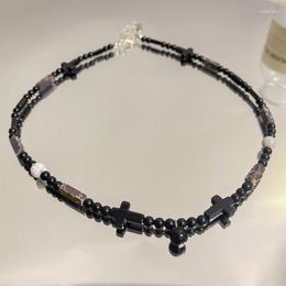 Chains Handmade Resin Bead Necklace Chinese Painting Stylish Choker Sweater