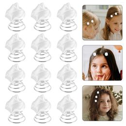 Bandanas 12 Pcs Bridal Hair Accessories Small Pin Screw Clamp Clips Cute Fabric Girls Decorations Women Spiral Hairpin Miss