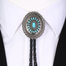 Pendant Necklaces Ethnic Wind Sunflower Turquoise Bolo Tie