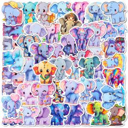 50Pcs Cartoon Elephant Stickers Waterproof Vinyl Stickers Non-random for Car Bike Luggage Laptop Skateboard Scrapbook Water Bottle Decal