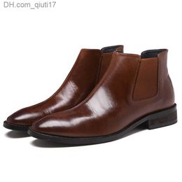 Boots Men's fashionable short boots Vintage classic Chelsea boot Men's ankle boots Men's casual leather shoes Z230803