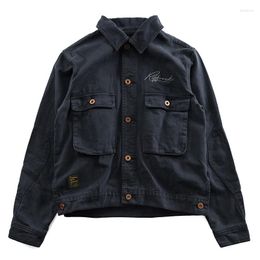 Men's Jackets 2023 Short Jacket Autumn Coarse Grain Texture American Style Retro Do Old Leisure Work Heavy S