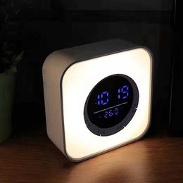 Portable Speakers Mini Speaker LED Light Subwoofer Clock Stereo Sound Waterproof Wireless Bluetooth 5.0 Speaker