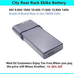 Free Shipping city ebike electric bicycle battery replace upgrade lithium rear rack e-bike battery Ansmann 250w 350w 500w