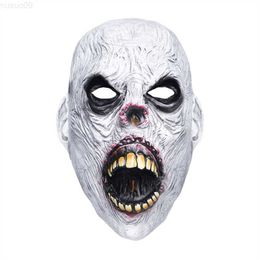 Party Masks Halloween Scary Mask Zombie Monster Creepy Biter Corpse Latex Full Head Mask Horror Cosplay Party Props L230803