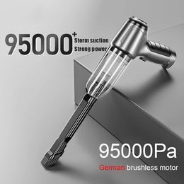 Vacuums 95000Pa Brushless Motor Powerful Wireless Portable Vacuum Cleaner for Car Cordless Handheld Accessory 230802