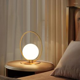 Table Lamps Simple And Luxurious USB Bedroom Lamp Bedside Study Reading Eye Protection Warm Living Room Ball