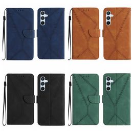 Fashion I15 Hybrid Lines Leather Wallet Cases For Iphone 15 Pro Max 14 Plus 13 12 11 Iphone15 Credit ID Card Slot Holder Flip Cover Stand Purse Fashion Pouch Strap
