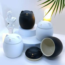 Other Cat Supplies Pet Urn Ashes Shape Memorial Cremation Urns Handcrafted Black Decorative For Funeral 230802