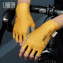 Sports Gloves LAMEDA Soft Bicycle Riding Half Finger Men Women Summer Road Mountain Bike Cycling Short Equipment 230802