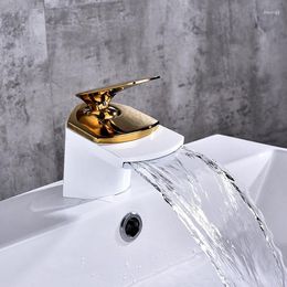 Bathroom Sink Faucets Of The Lacquer That Bake With Golden Waterfall Faucet Colour Optional Drawing Plating Luo Black Ancient Style