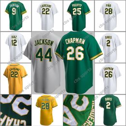 2023 Oakland Männer Frauen Jugend 28 Matt Olson Jersey 26 Matt Chapman 9 Reggie Jackson 24 Rickey Henderson 50 Mike Fiers 2 Khris Davis Custom Athletics Baseball Jerseys