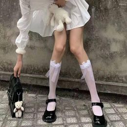 Women Socks Japanese Bow Tie Stockings Thin Leg Insets Sweet Summer Girl Cute Up Lolita Versatile Design