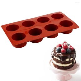 Baking Moulds DIY Cake Mould Muffin Cupcake Pan 3D Handmade Round Silicone Mould 8 Holes Chocolate Biscuit