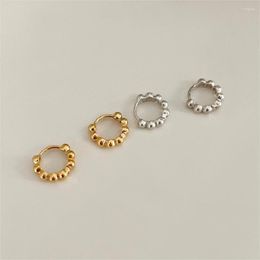 Hoop Earrings VIANRLA 925 Sterling Silver Bead Shaped Minimalist Casual Style 18k Gold Plated Women Jewellery Gift Drop