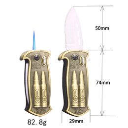 Torch Lighters Multi Function with Folding Knife Lighter Portable Butane Windproof Outdoor Smoking Accessories Wholesale