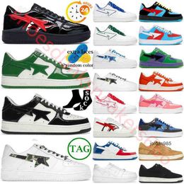 2024 Trainers Designers Casual Shoes Black White Silver Platform Sk8 Patent Leather Green Outdoor Plate forme Brown Ivory Men Women Gray Gold Sneakers